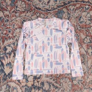 Dear Georgie The Girl’s Rash Guard Swim Top in Surf’s Up SZ 2/3 NWT